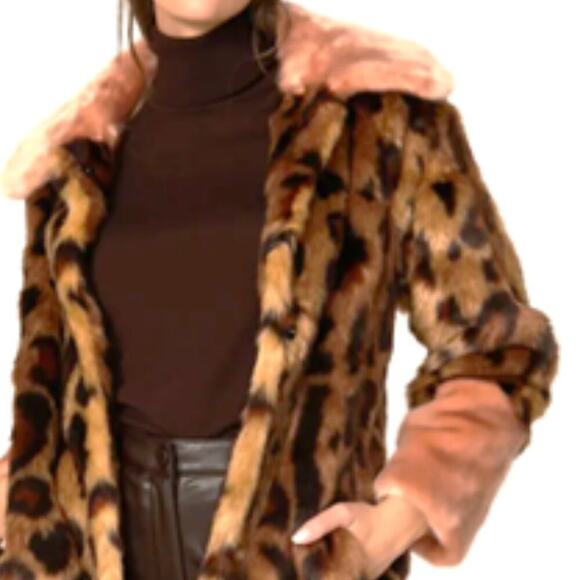 $549 UNREAL FUR Orient Express coat ANTHROPOLOGIE  REVOLVE S - Picture 6 of 11